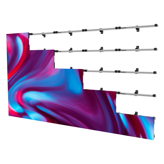 Universal dvLED Mounting System with Partial Displays